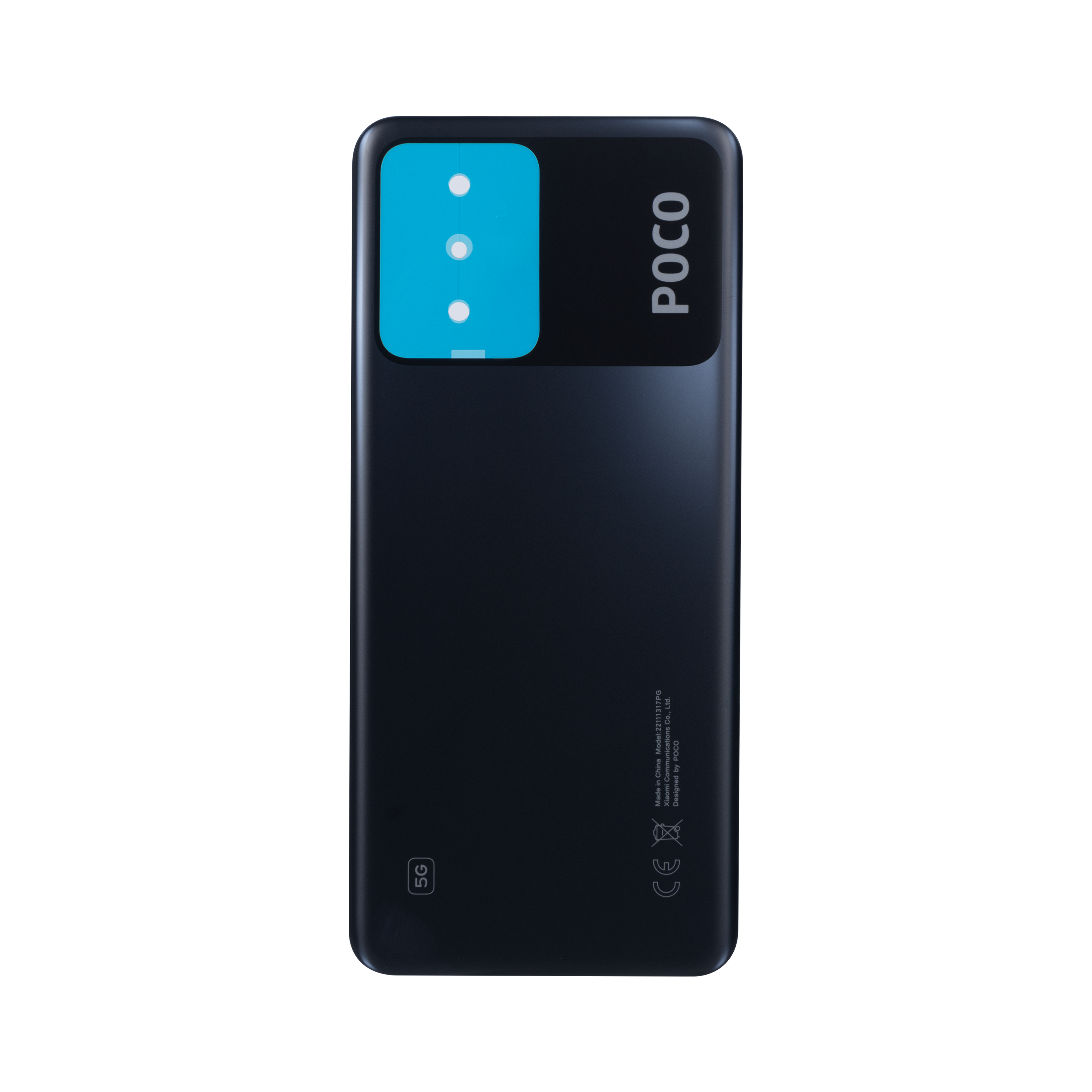 Coque arrière Xiaomi Poco X5 5G sans objectif, noire, OEM