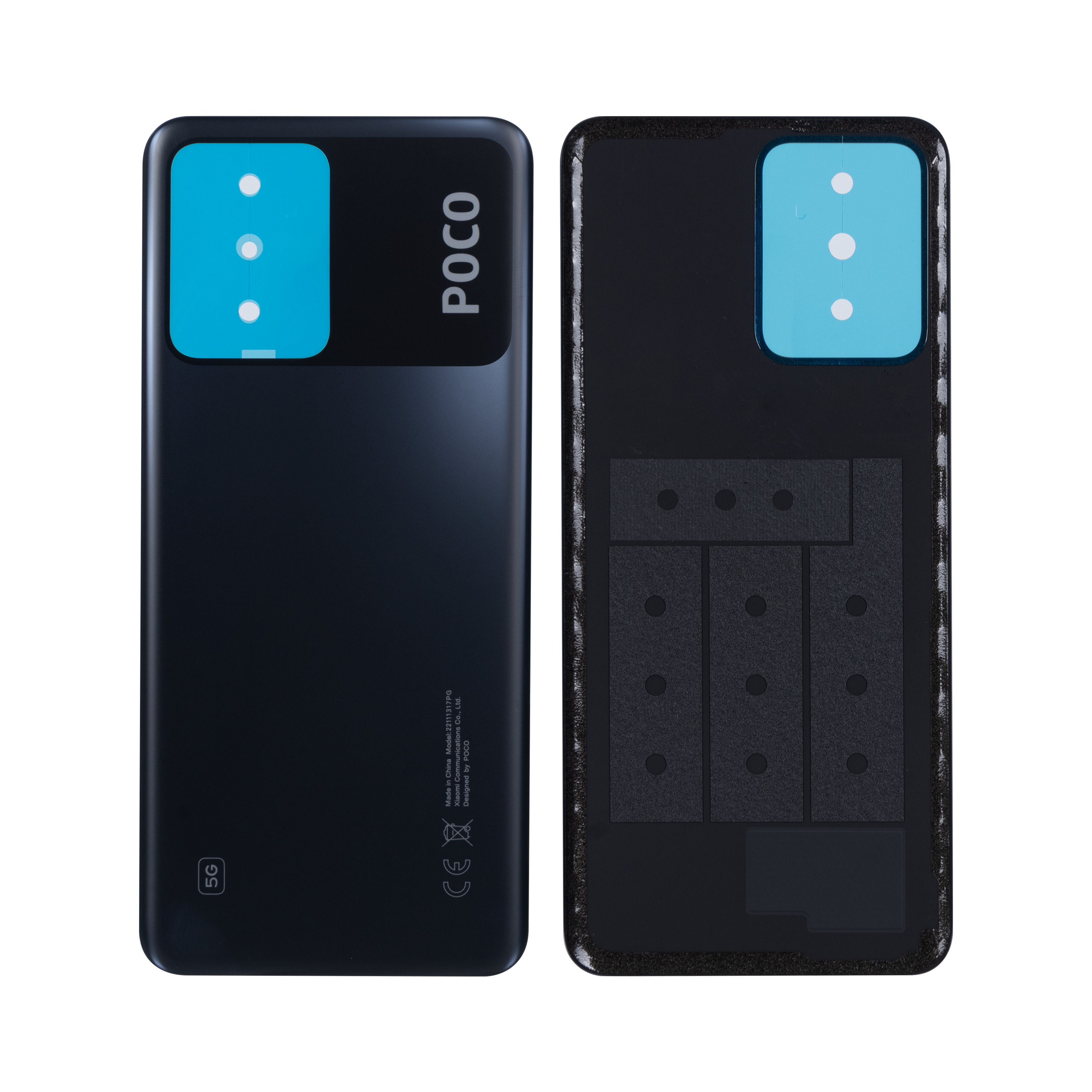 Coque arrière Xiaomi Poco X5 5G sans objectif, noire, OEM