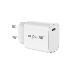 Rixus RX209 Chargeur rapide adaptatif USB-C 20W Blanc