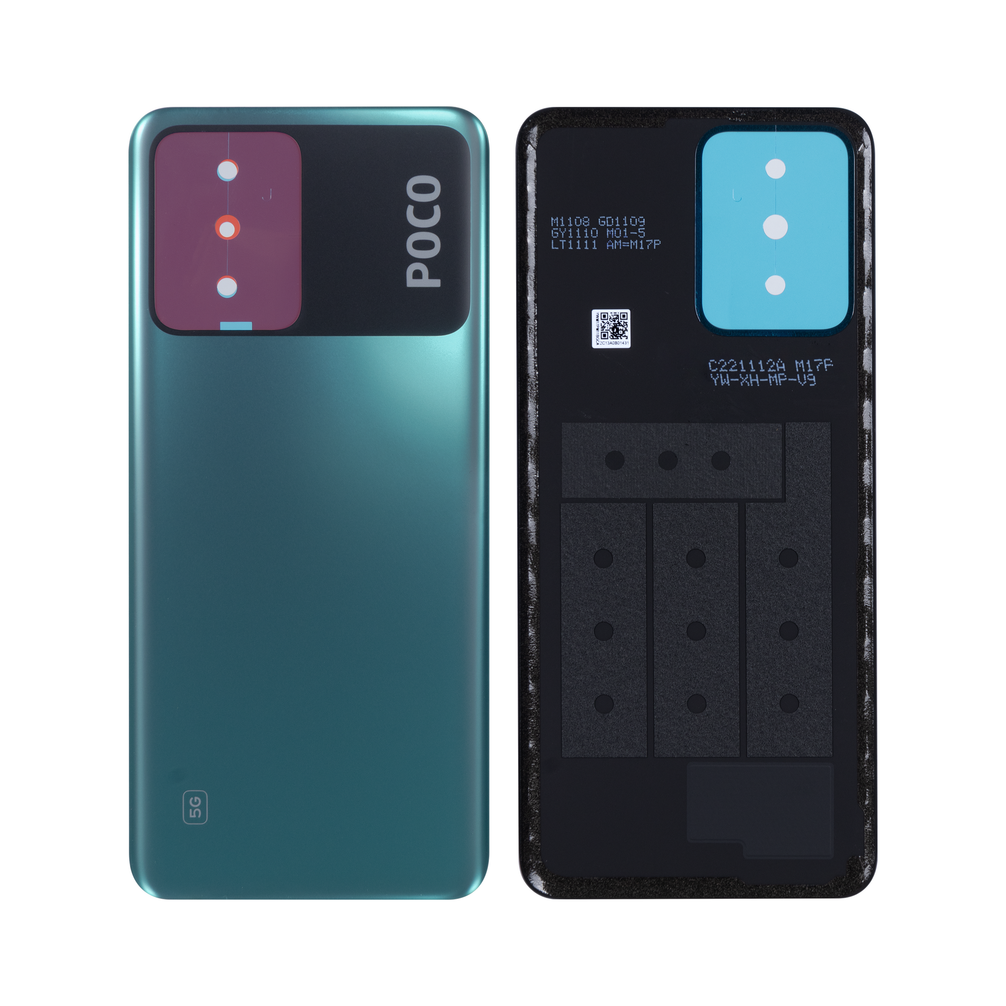 Coque arrière Xiaomi Poco X5 5G sans objectif, verte, OEM