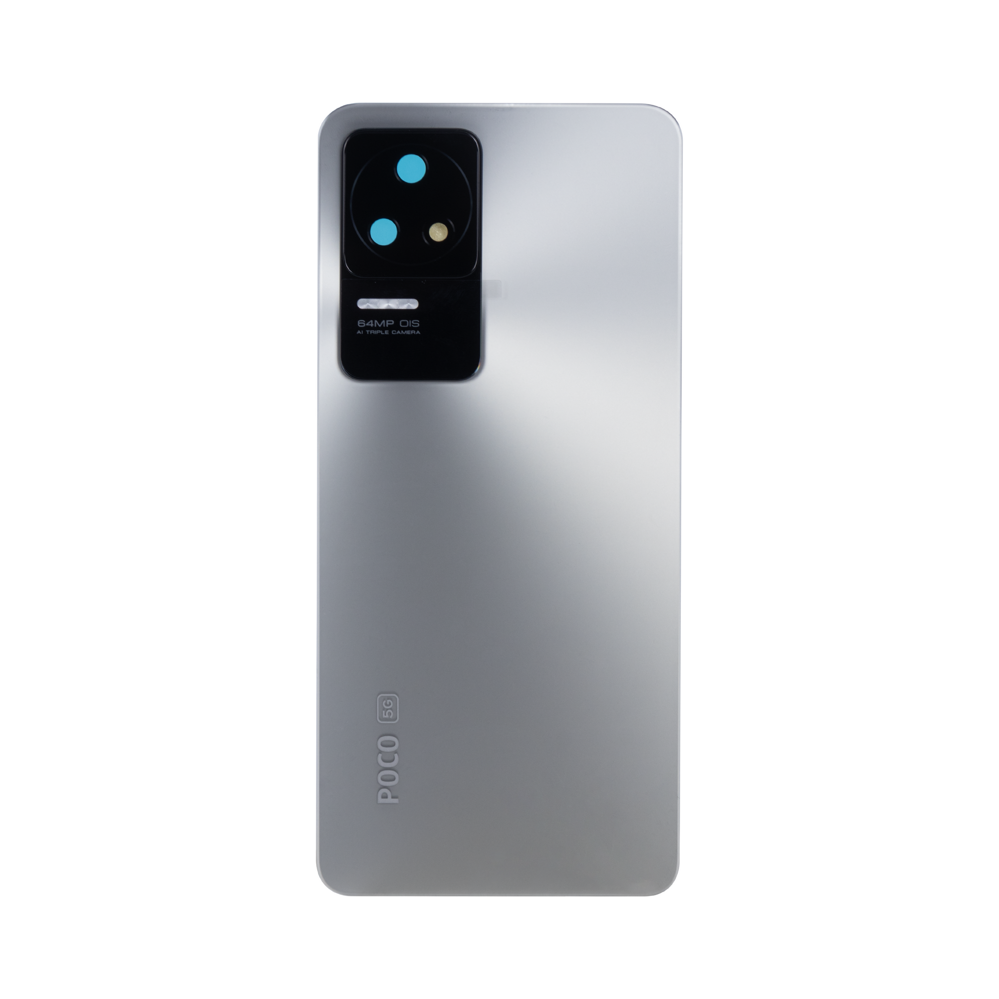 Coque arrière Xiaomi Poco F4 5G avec objectif, couleur argent clair de lune, OEM