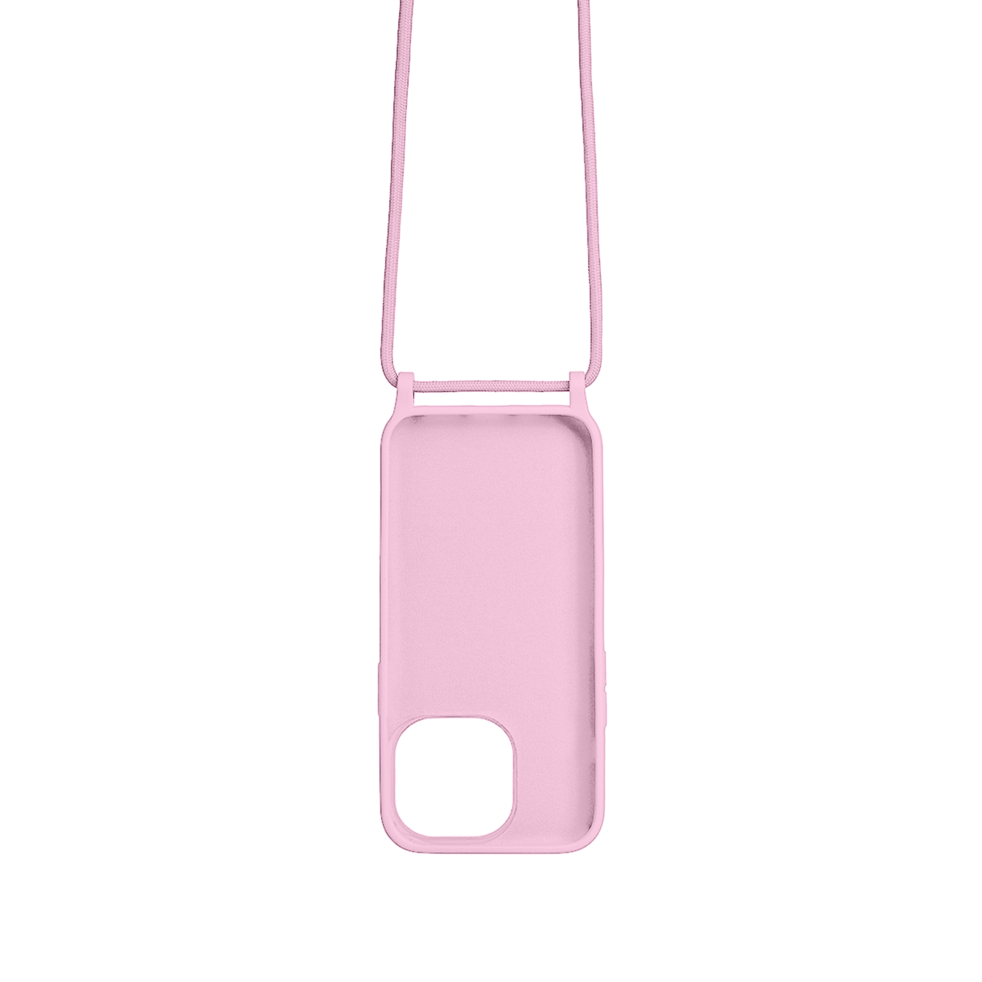 Rixus TPU Necklace Cord Cover For Apple iPhone 14 Plus Rose