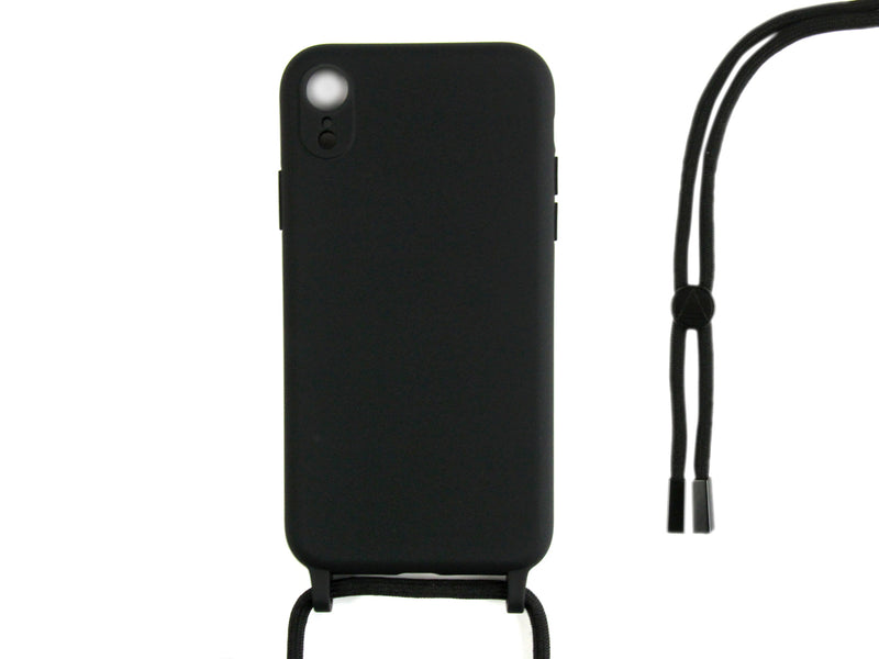 Rixus TPU Necklace Cord Cover For Apple iPhone XR Noir