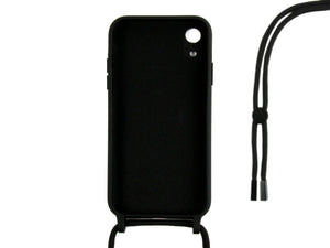 Rixus TPU Necklace Cord Cover For Apple iPhone XR Noir