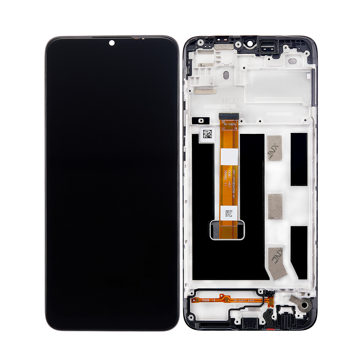 Écran et numériseur Oppo A15, A15S avec cadre noir dynamique OEM