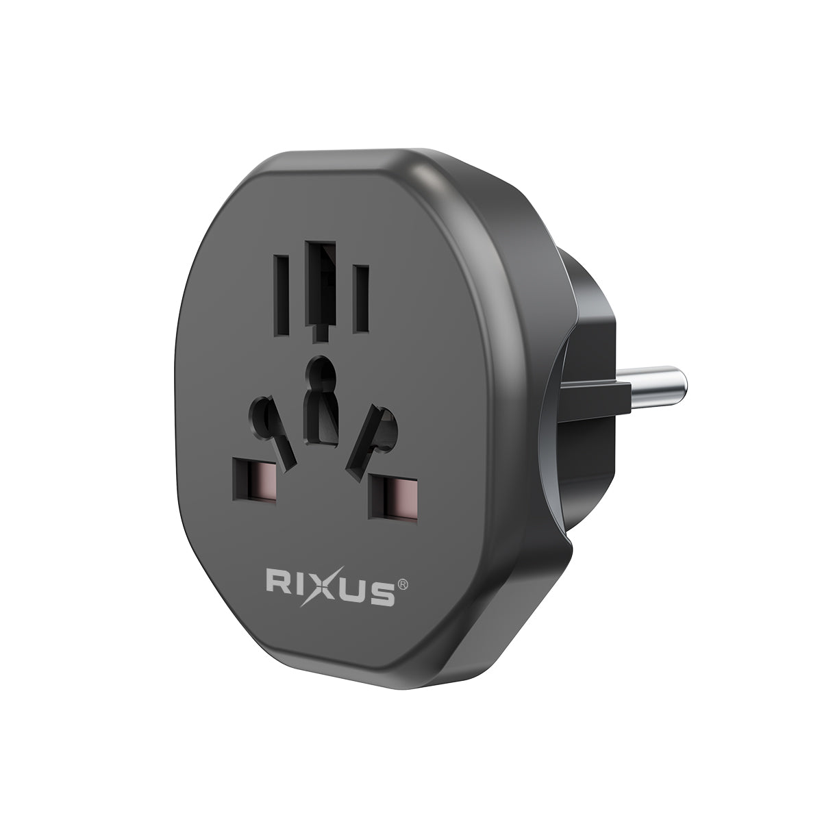 Rixus RXHC27B EU Travel Power Adapter Noir