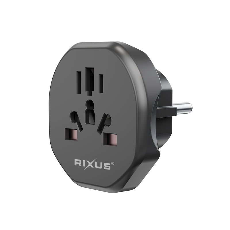 Rixus RXHC27B EU Travel Power Adapter Noir