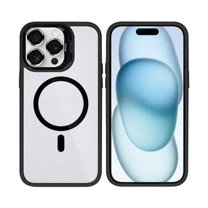 Rixus Classic 03 Case With MagSafe Compatible For Apple iPhone 15 Pro Black