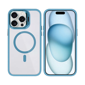 Rixus Classic 03 Case With MagSafe Compatible For Apple iPhone 15 Pro Max Light Blue