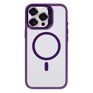 Rixus Classic 03 Case With MagSafe Compatible For Apple iPhone 15 Pro Max Deep Purple