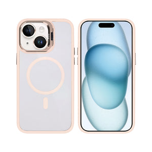 Rixus Classic 03 Case With MagSafe Compatible For Apple iPhone 15 Plus Light Pink
