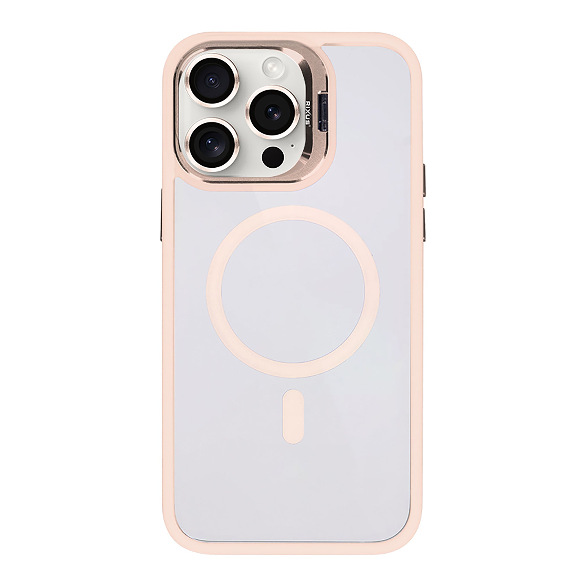 Rixus Classic 03 Case With MagSafe Compatible For Apple iPhone 14 Pro Light Pink