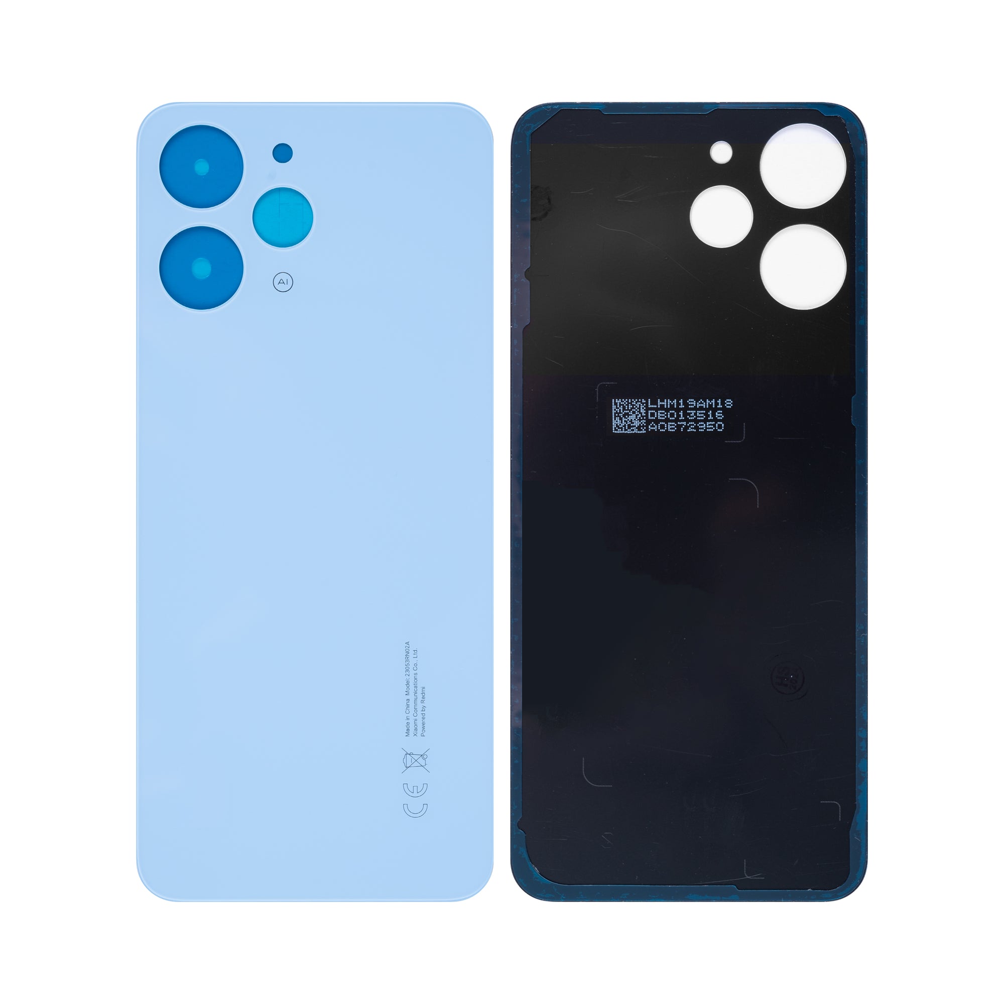 Coque arrière Xiaomi Redmi 12 4G sans objectif bleu ciel OEM