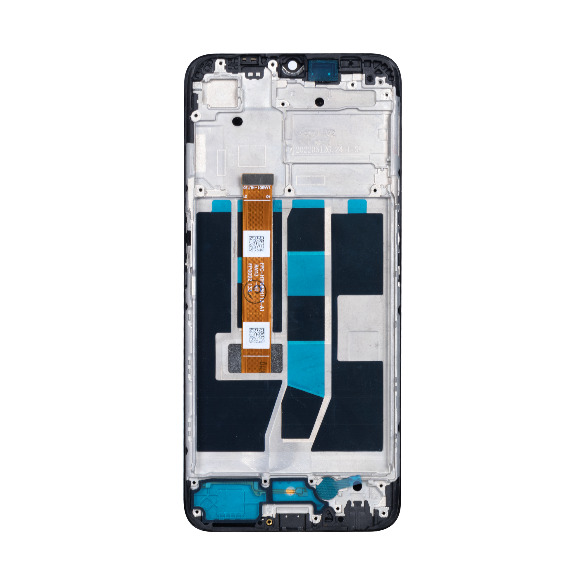 Écran et numériseur Oppo A16, A16S avec cadre noir OEM