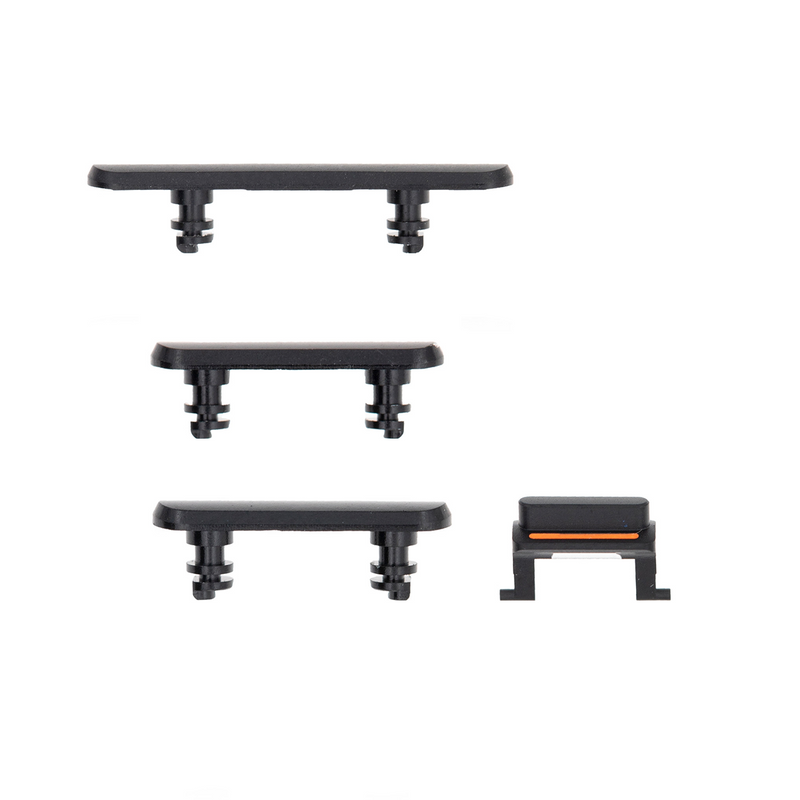 Ensemble de boutons latéraux For Apple XR noir OEM (4 pièces)