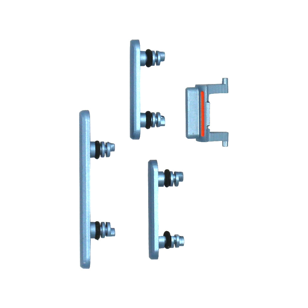 Jeu de boutons latéraux bleus OEM For Apple XR (4 pièces)