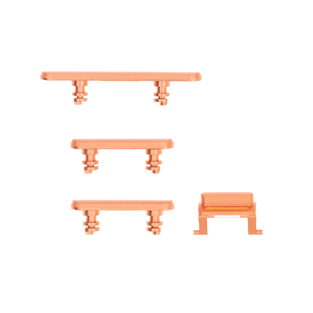 Jeu de boutons latéraux For Apple XR, couleur corail, OEM (4 pièces)