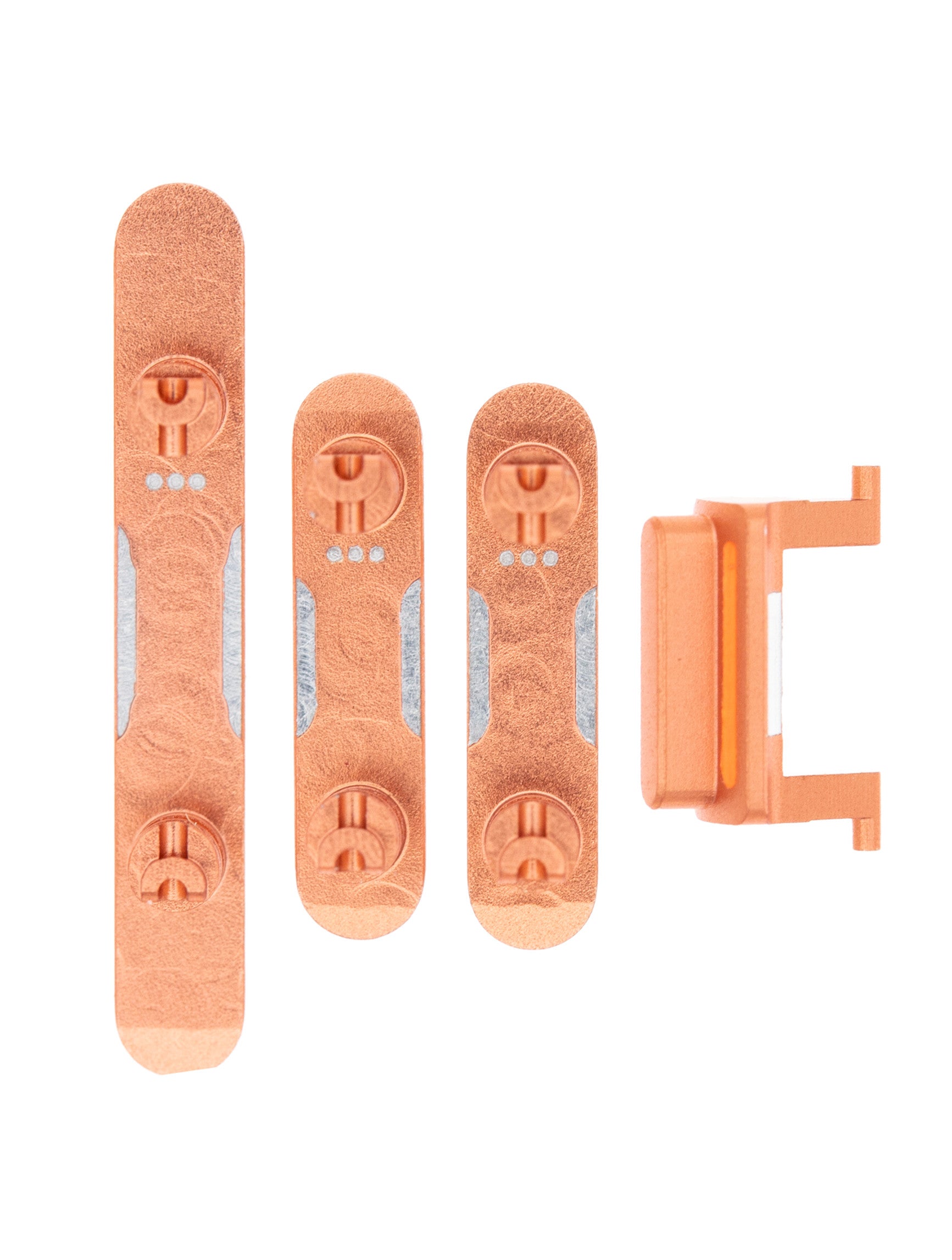 Jeu de boutons latéraux For Apple XR, couleur corail, OEM (4 pièces)