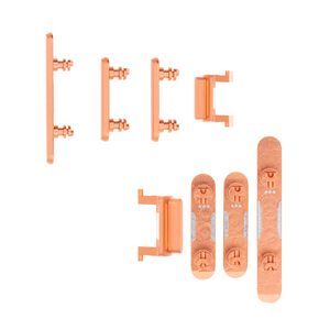 Jeu de boutons latéraux For Apple XR, couleur corail, OEM (4 pièces)