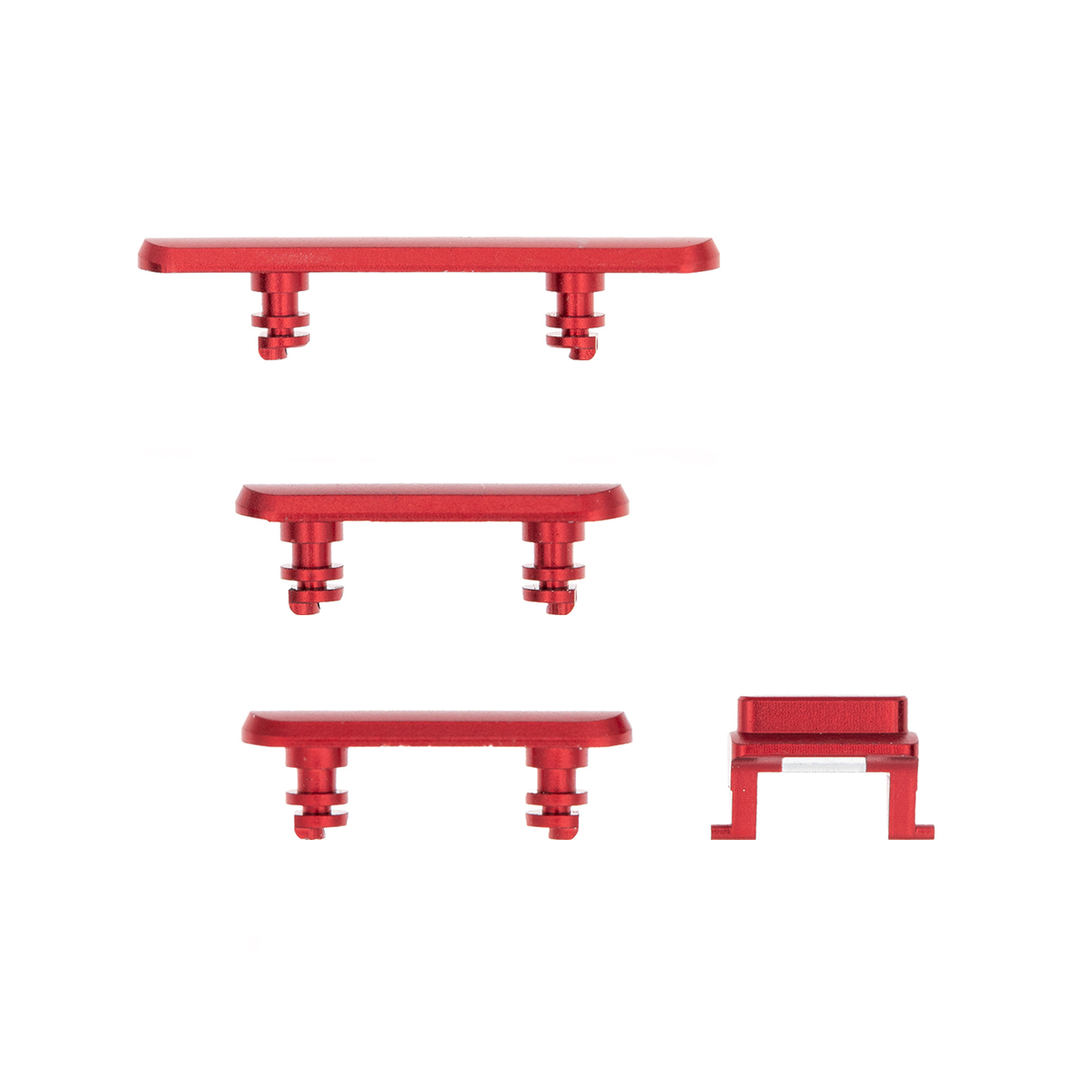 For Apple XR, ensemble de boutons latéraux rouges OEM (4 pièces)