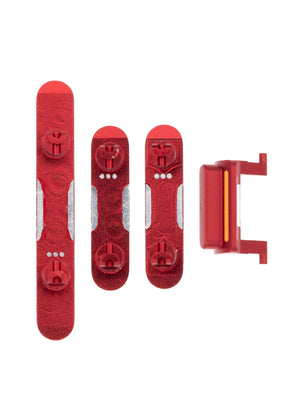 For Apple XR, ensemble de boutons latéraux rouges OEM (4 pièces)