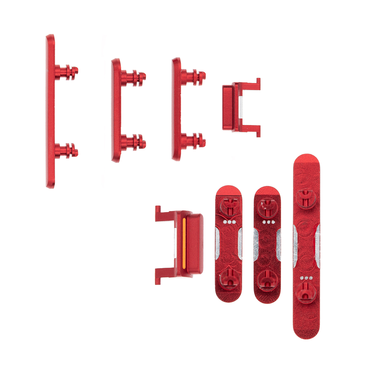 For Apple XR, ensemble de boutons latéraux rouges OEM (4 pièces)