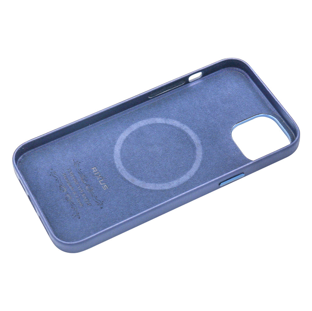 Rixus Classic 02 Case With MagSafe For Apple iPhone 14 Plus Bleu