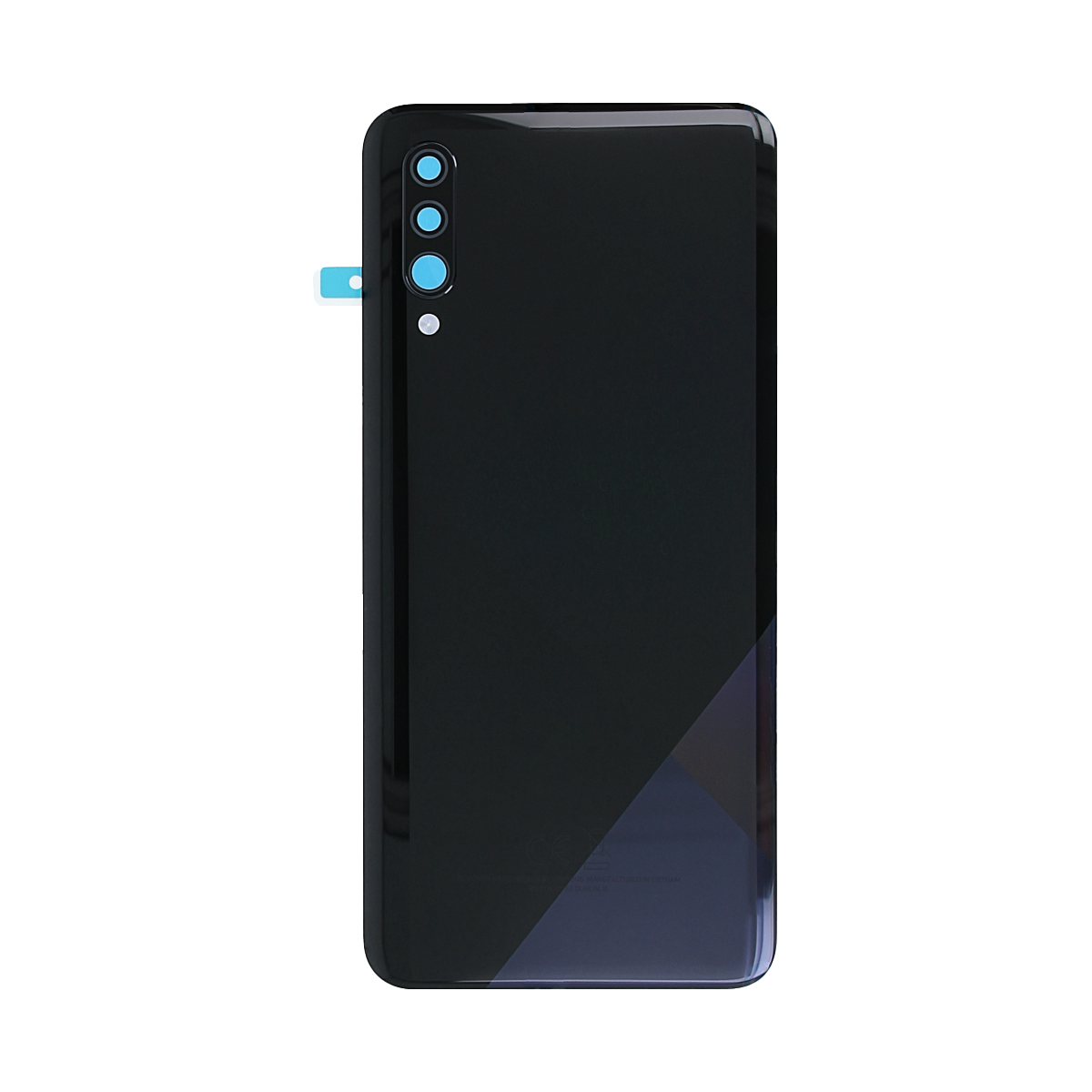 Coque arrière Samsung Galaxy A30s A307F avec prisme pour objectif, noir, OEM
