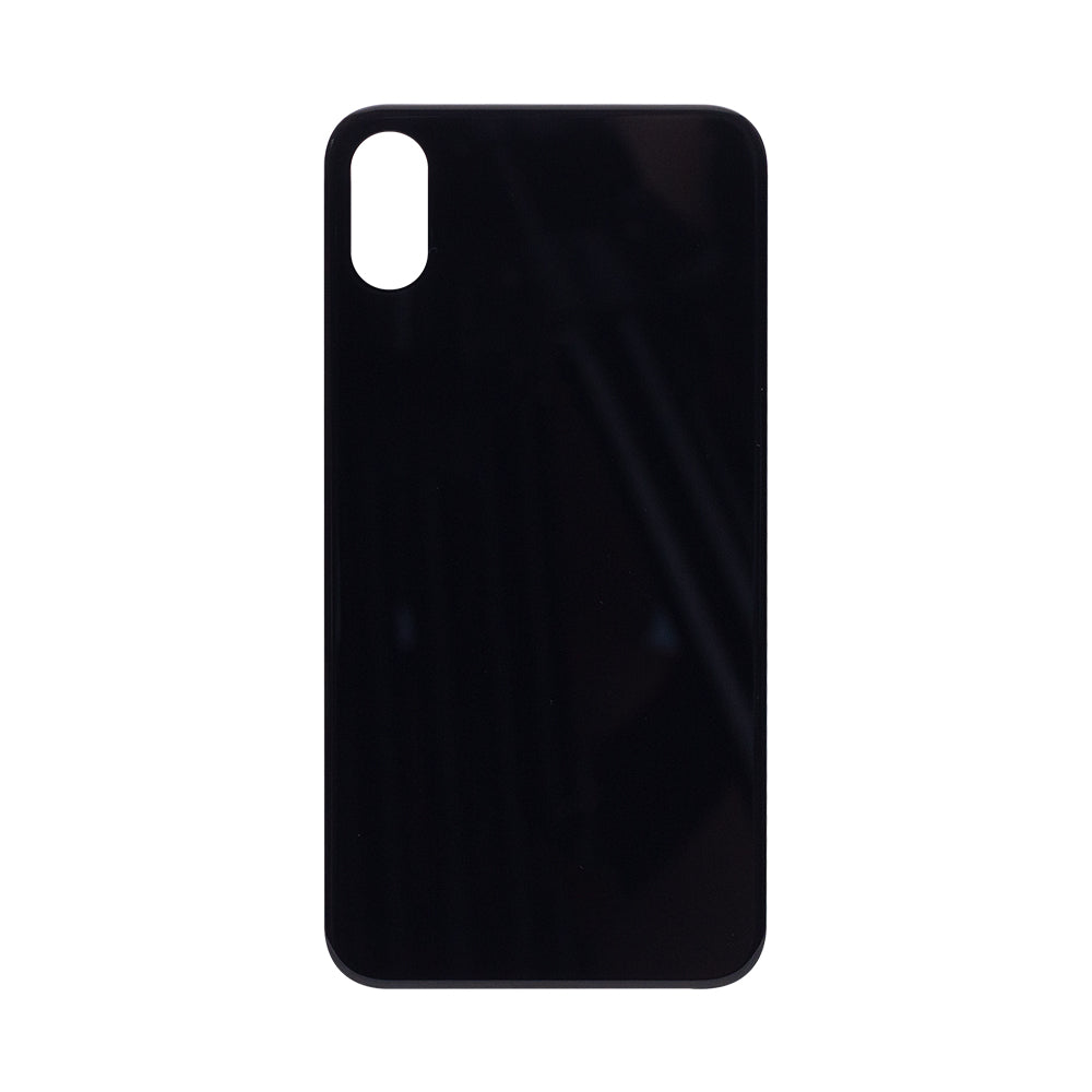 For Apple XS Verre arrière, cadre d'appareil photo agrandi Noir Compatible