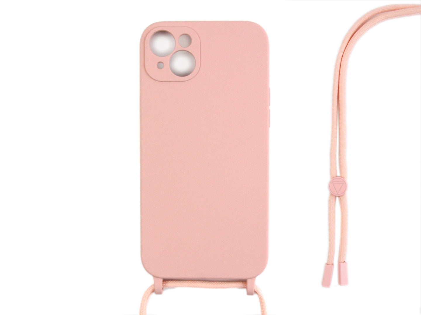 Rixus TPU Necklace Cord Cover For Apple iPhone 15 Plus Rose