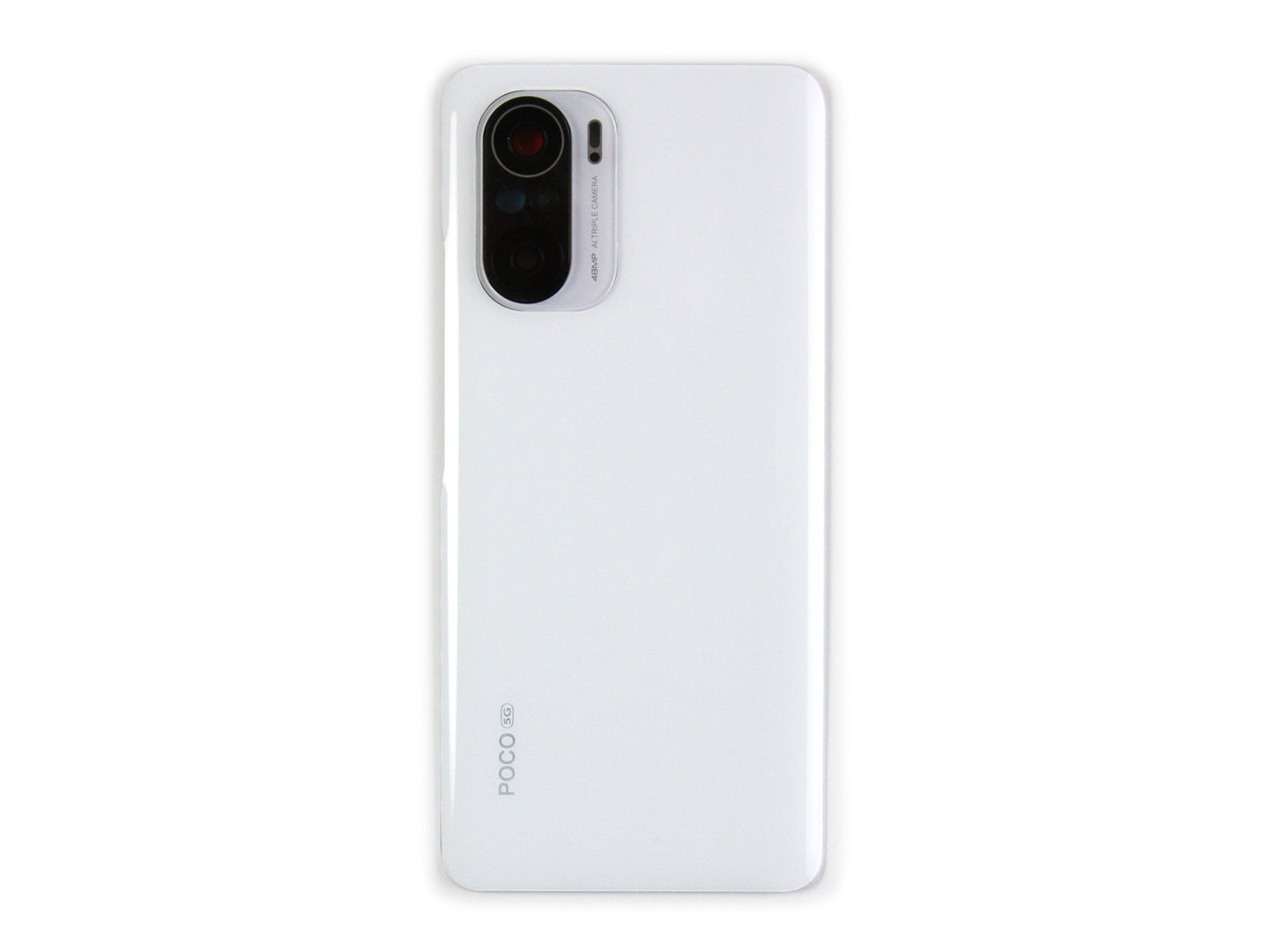 Coque arrière Xiaomi Poco F3 avec objectif, blanc arctique, OEM