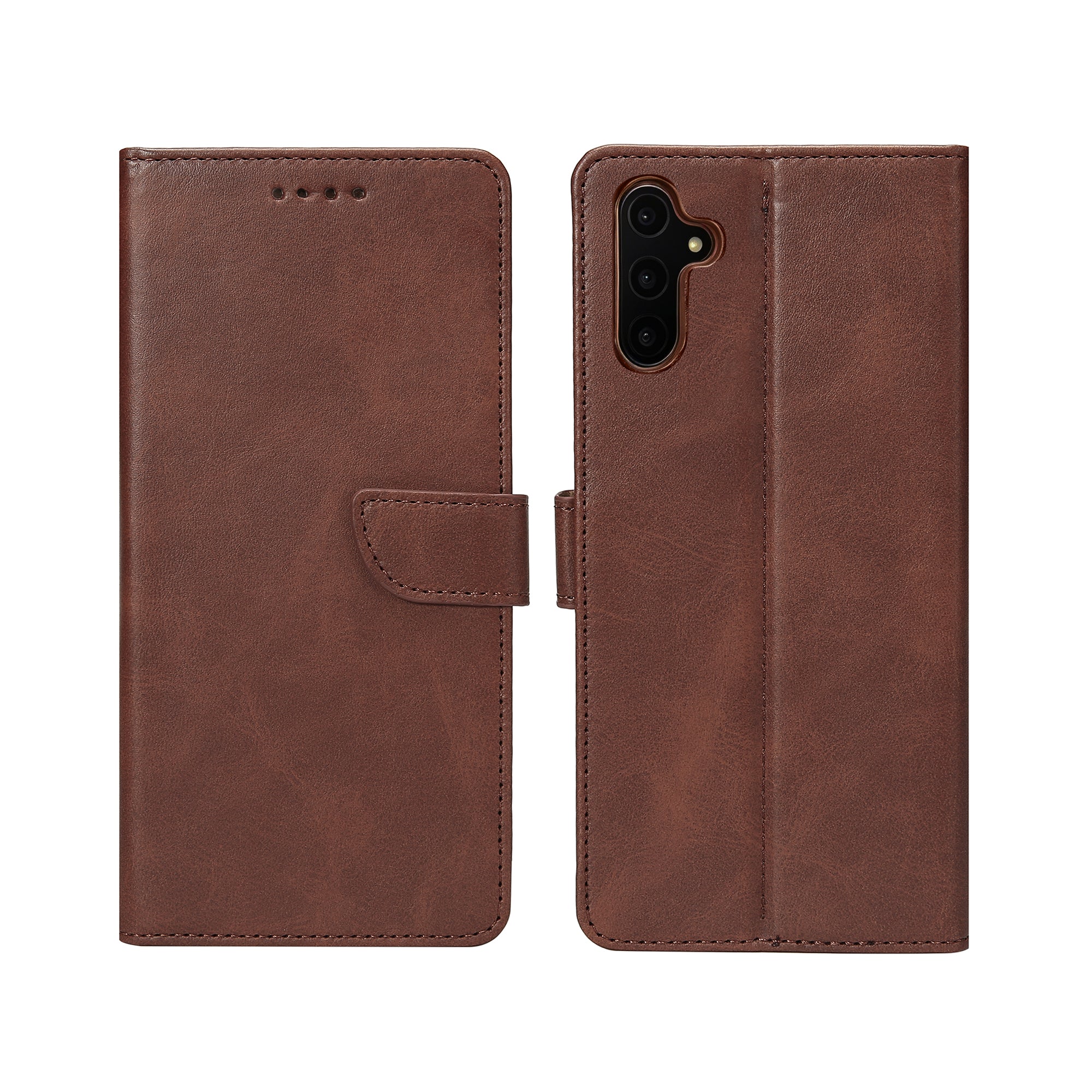 Bibliothèque Rixus pour Samsung Galaxy A14 5G Marron