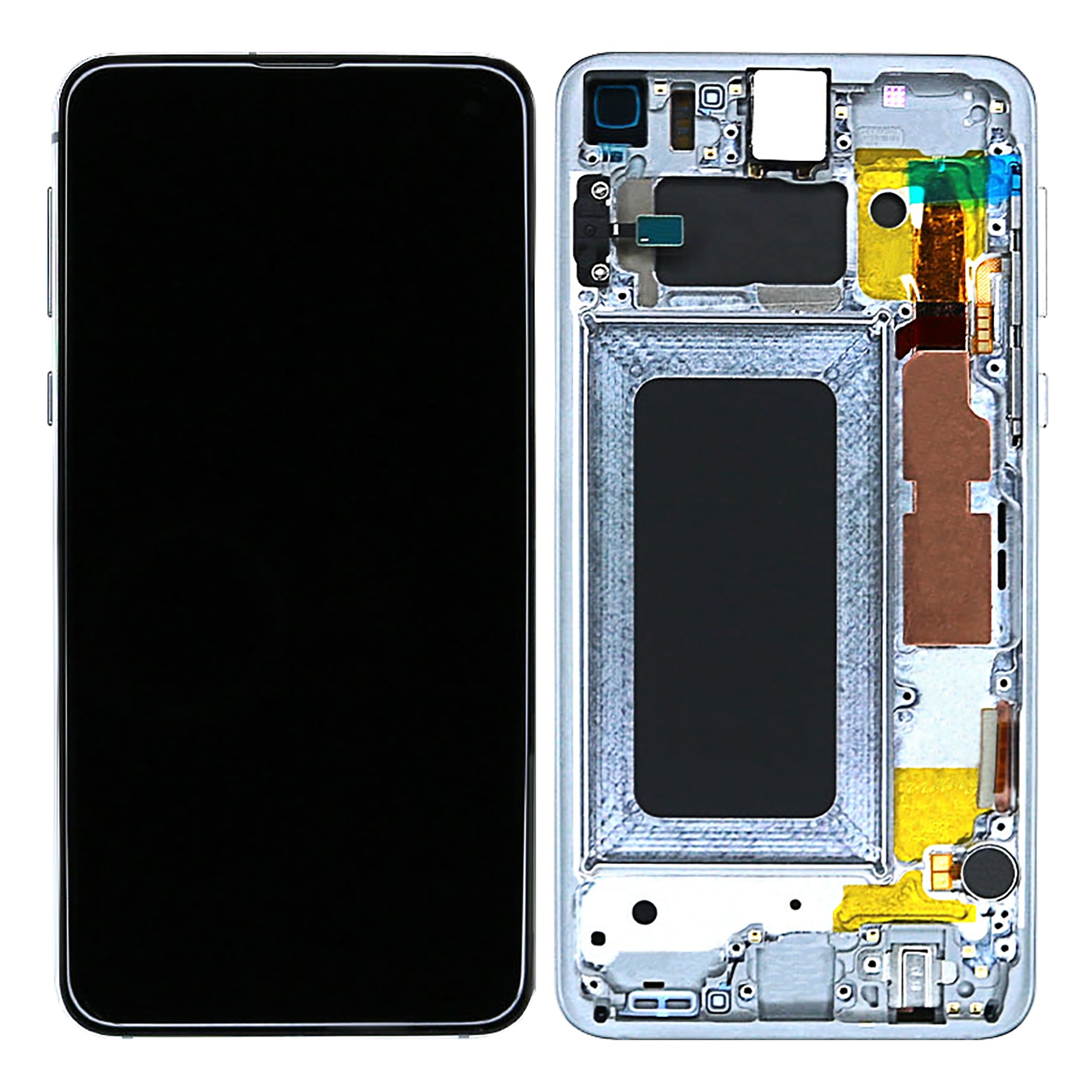 Samsung Galaxy S10e G970F Écran et numériseur avec cadre blanc prismatique Service Pack