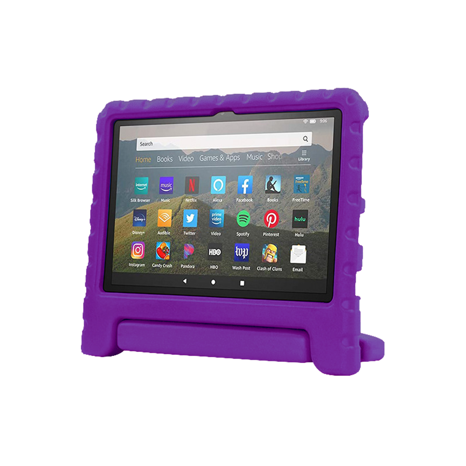 Rixus RXTC06 Tablet Kids Case For Apple iPad Air 1 9.7 inch, iPad 5, iPad 2 9.7 inch, iPad 6, iPad Pro 9.7 inch, iPad 7 Purple