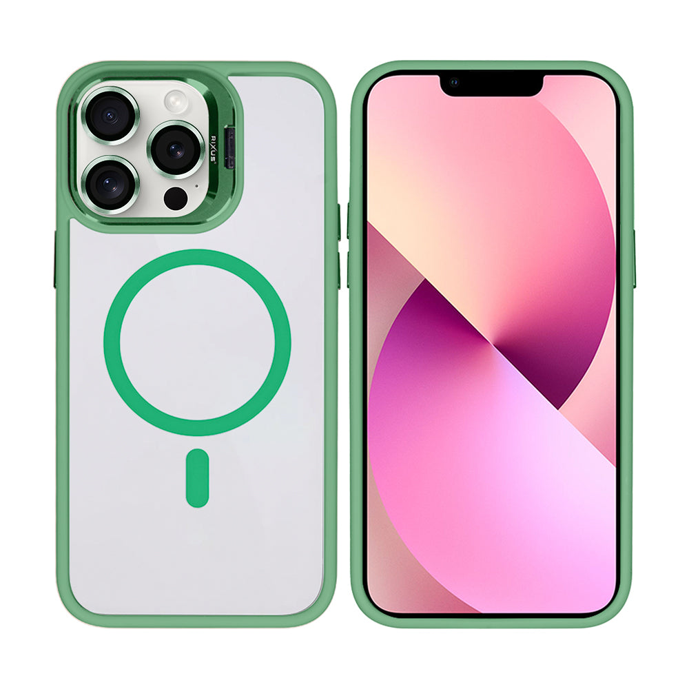 Rixus Classic 03 Case With MagSafe Compatible For Apple iPhone 12 Pro Max Light Green