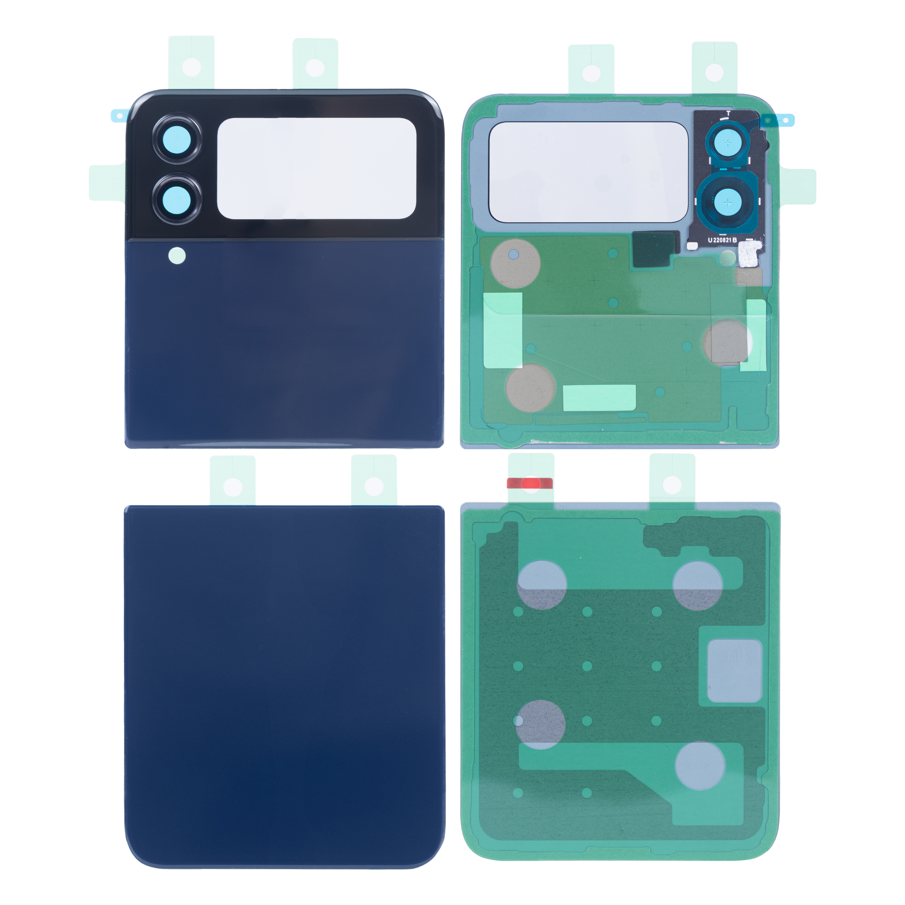 Coque arrière Samsung Galaxy Z Flip4 5G F721B avec objectif bleu marine OEM