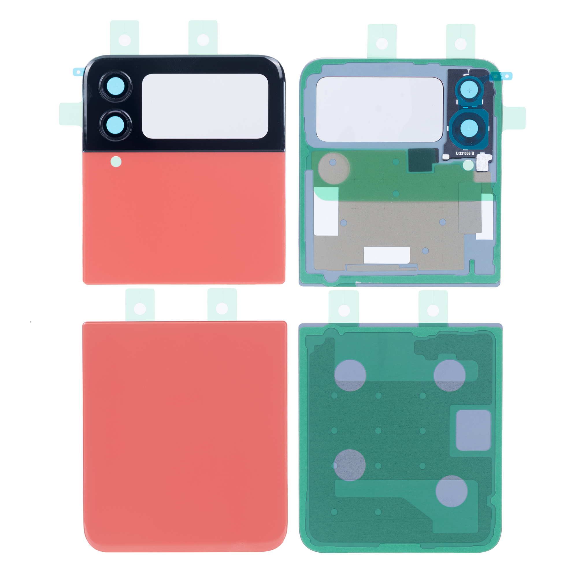 Coque arrière Samsung Galaxy Z Flip4 5G F721B avec lentille rouge OEM
