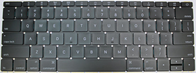 For Apple (2016) A1534 Clavier US Noir Retiré