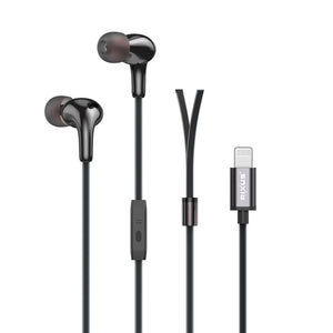 Rixus RXHD27L Stereo In-Ear Lightning Connector Wired Earphone Black