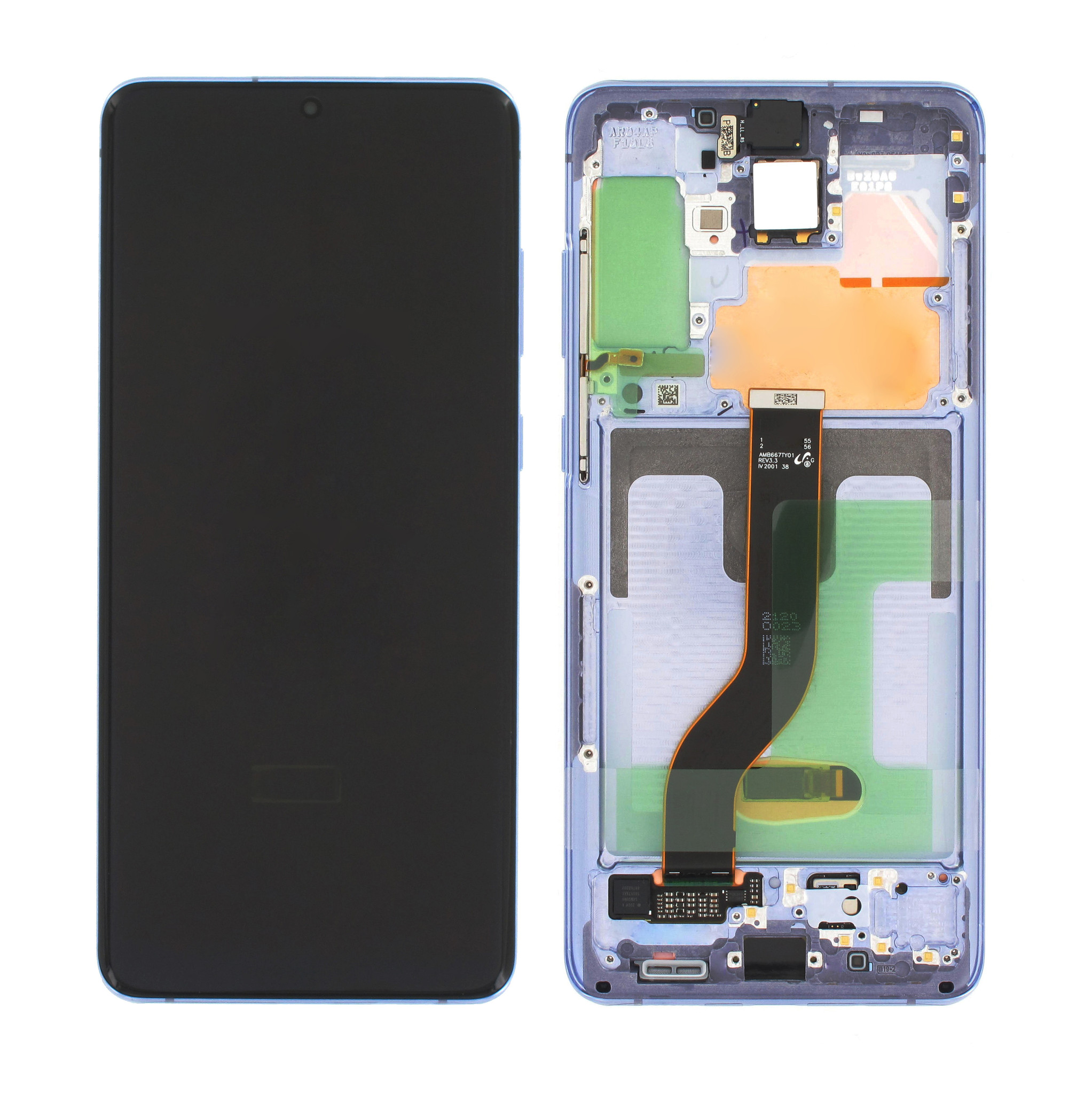 Samsung Galaxy S20 G980F, S20 5G G981F Ecran et numériseur complet sans appareil photo Cloud Blue