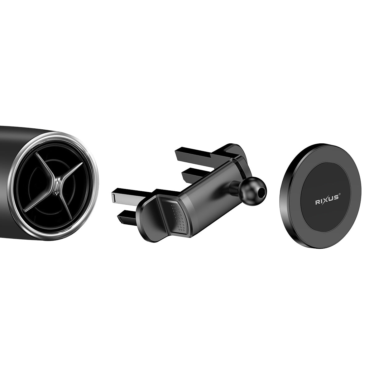 Rixus RXHM33 Support magnétique universel pour bouches d'aération de voiture noir