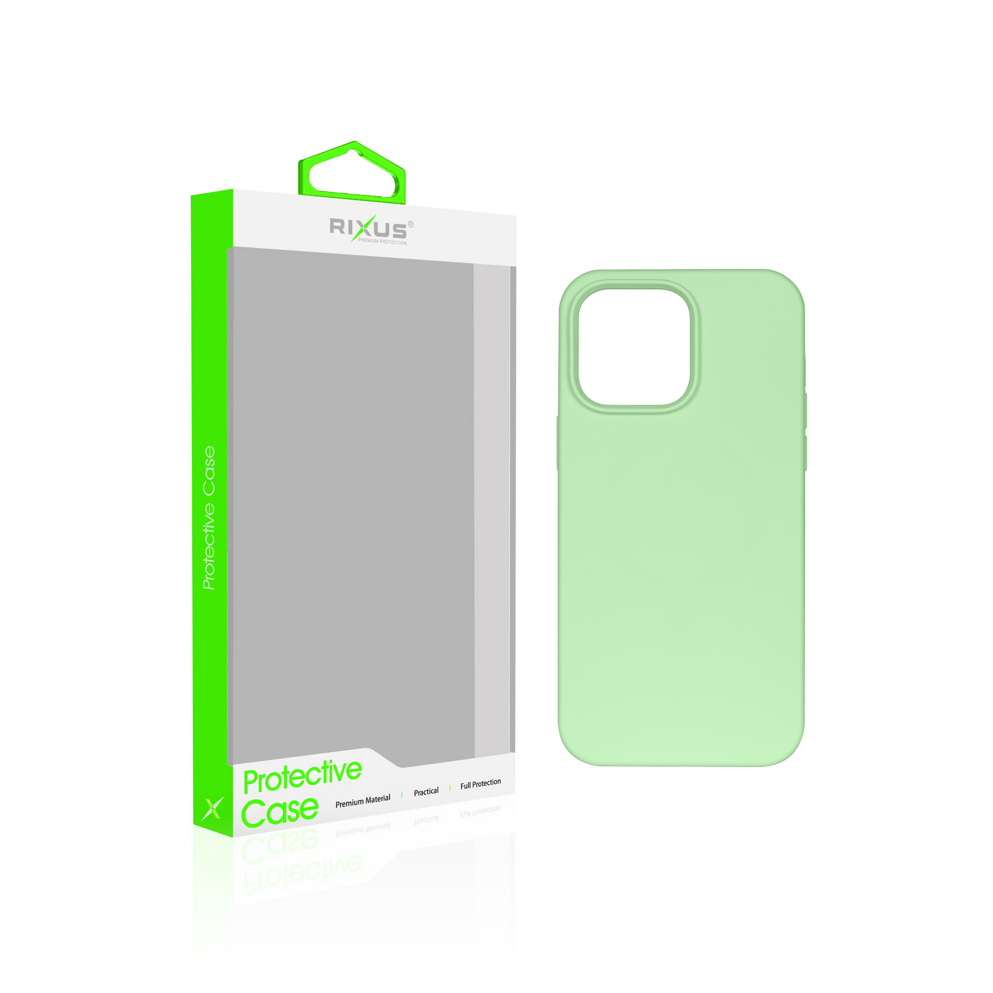 Étui souple en TPU Rixus For Apple 15 Plus vert matcha