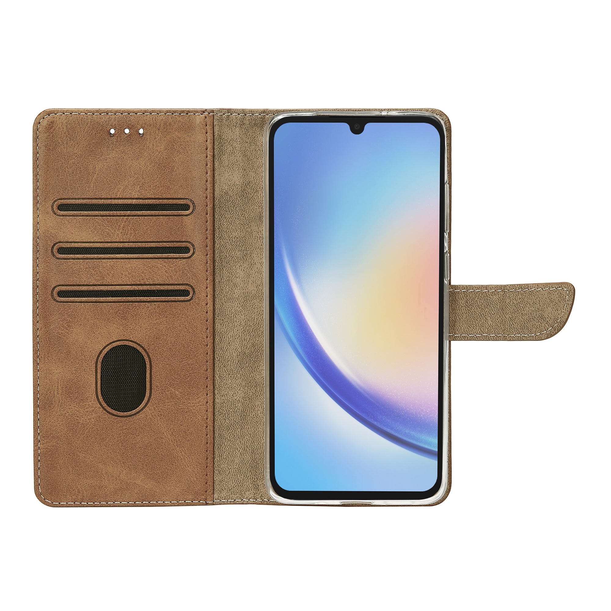 Bibliothèque Rixus pour Samsung Galaxy A34 5G Light Brown