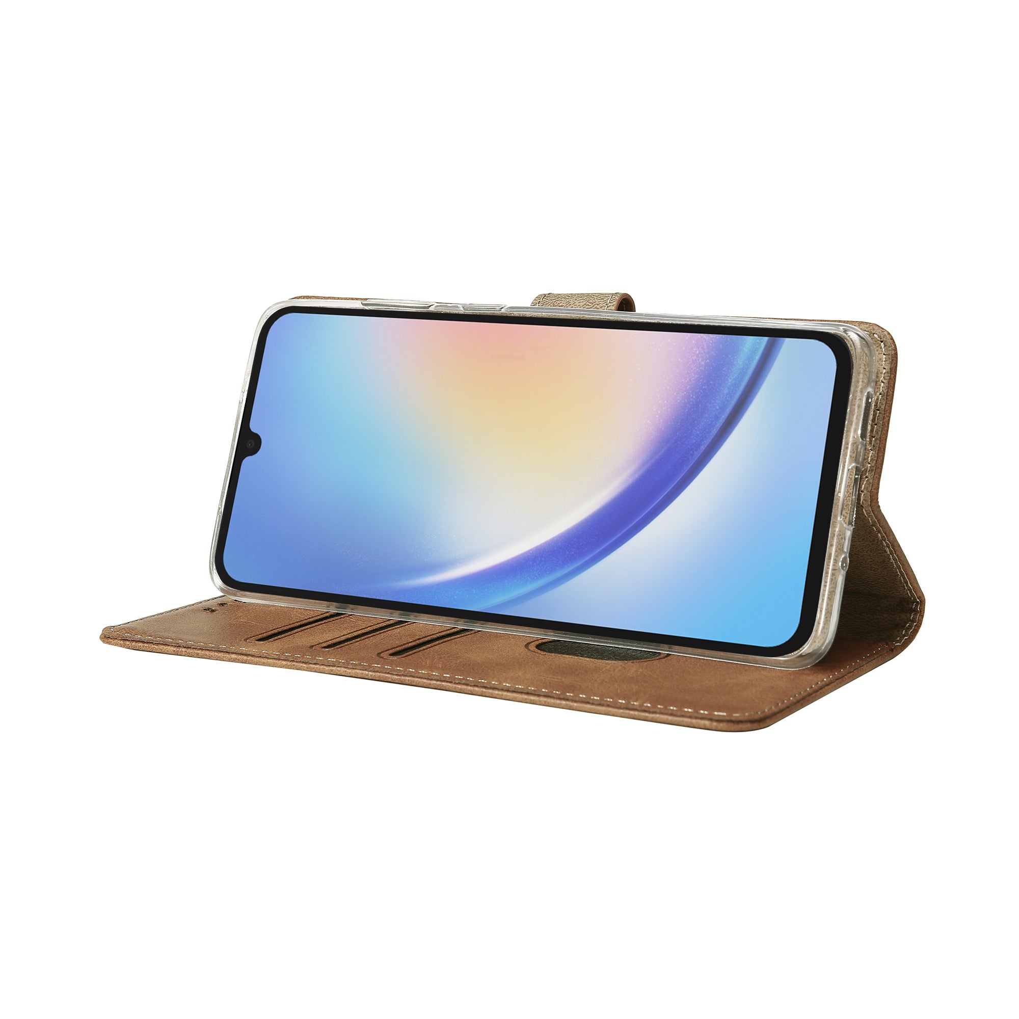Bibliothèque Rixus pour Samsung Galaxy A34 5G Light Brown