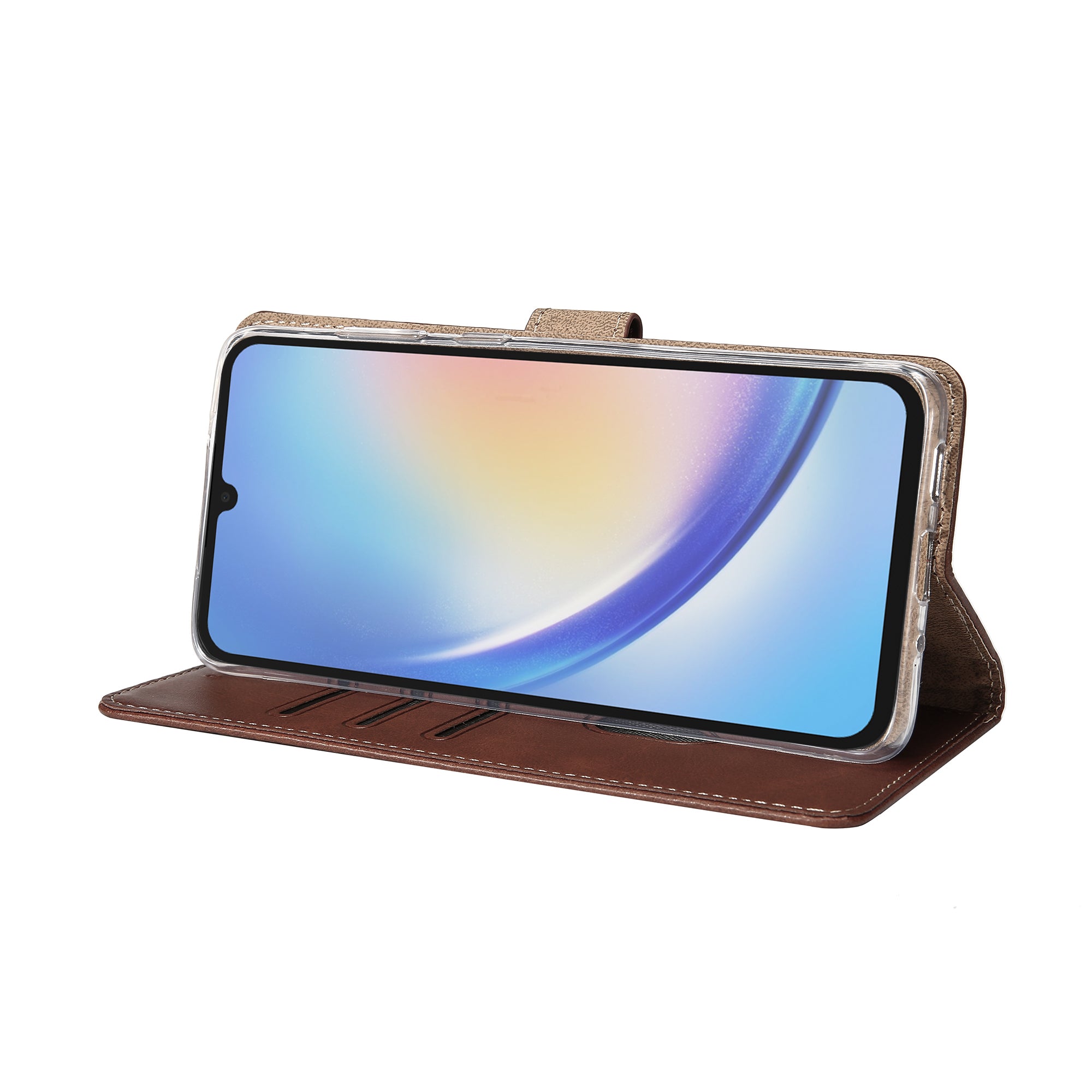 Rixus Bookcase pour Samsung Galaxy A34 5G Marron