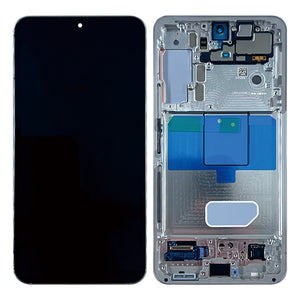 Samsung Galaxy S22 S901B Écran et numériseur avec cadre Phantom White, Cream,Sky Blue Service Pack