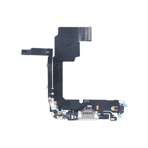 For Apple iPhone 15 Pro Max System Charging Flex White Titanium Pulled