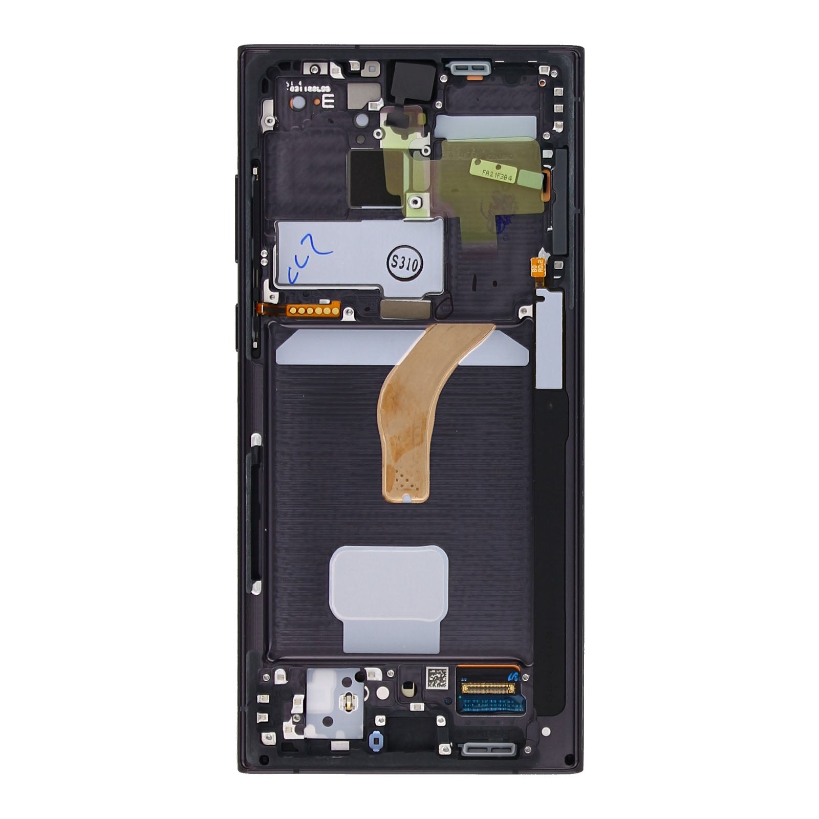 Samsung Galaxy S22 Ultra S908B Écran et numériseur avec cadre Phantom Black Service Pack