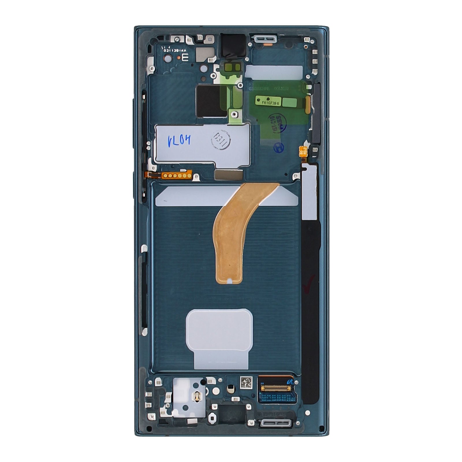 Samsung Galaxy S22 Ultra S908B Écran et numériseur avec cadre Vert Service Pack