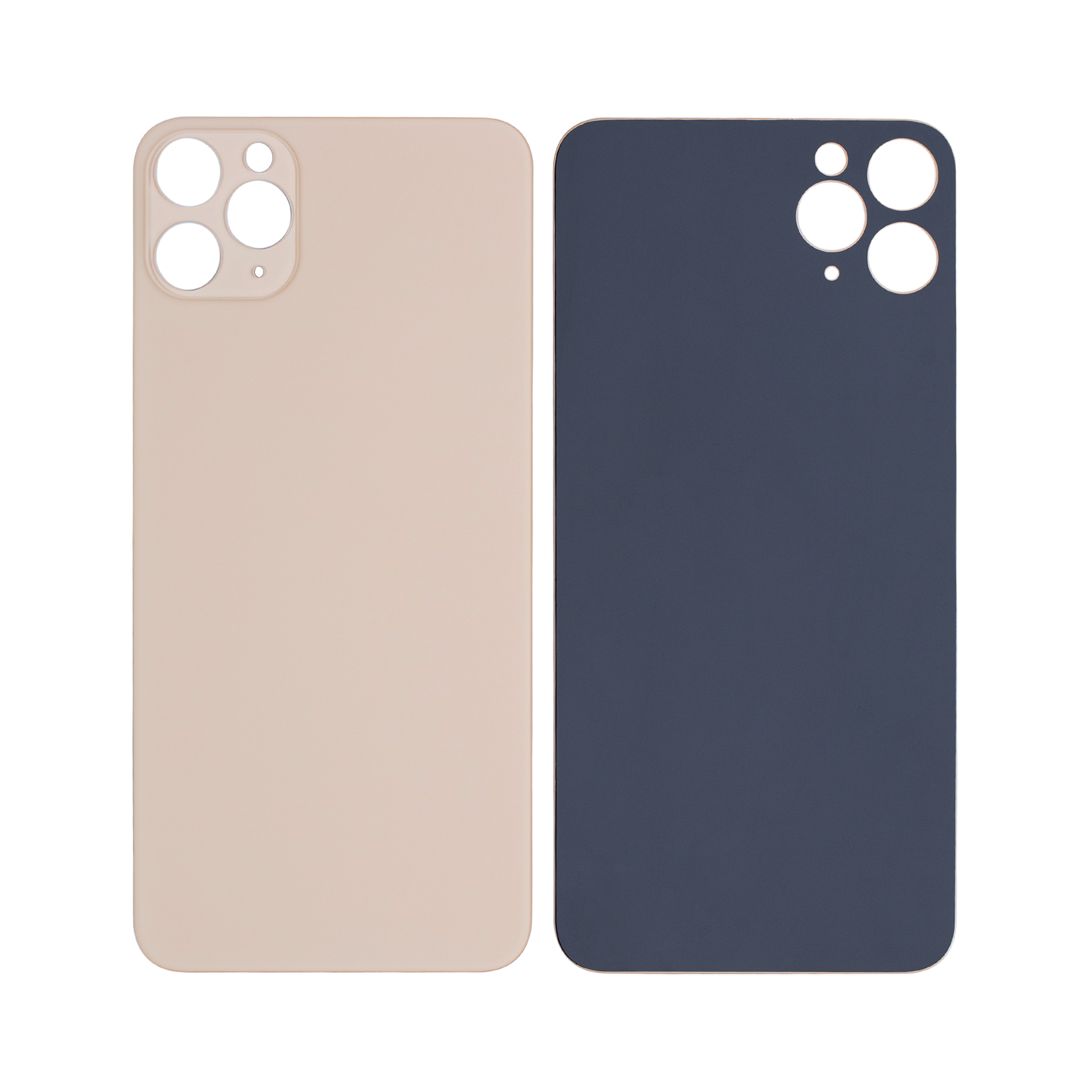 For Apple 11 Pro Max Verre arrière, cadre de caméra agrandi Compatible avec la couleur or